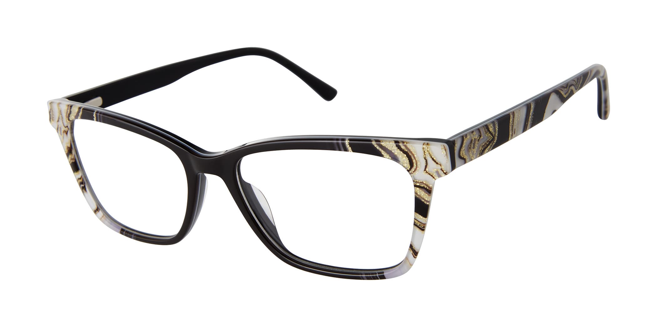L.A.M.B. LA130 BLK Eyeglasses Black Marble 53mm Women