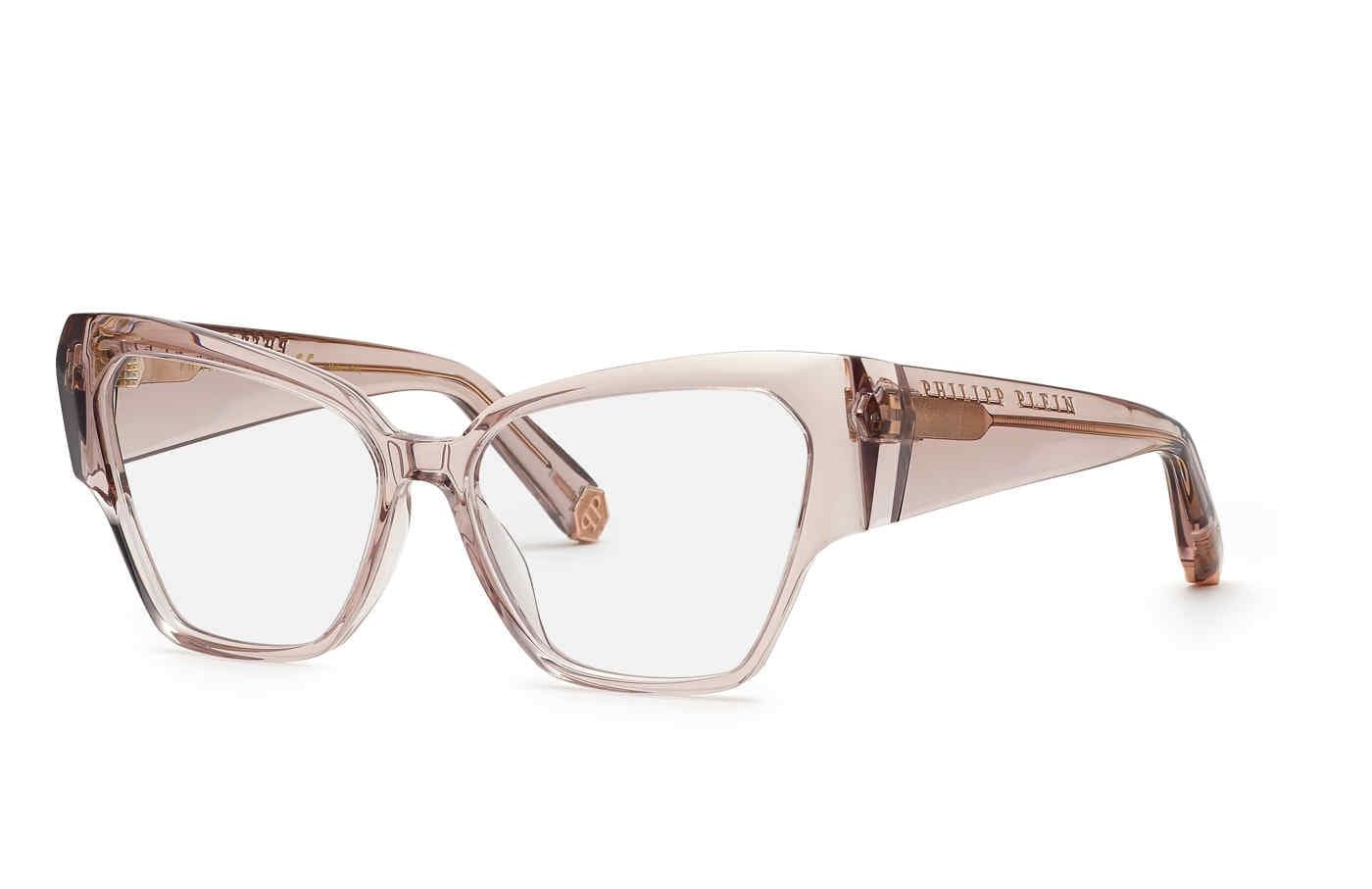 Philipp Plein VPP100 07T1 Eyeglasses Transparent Beige 55mm Women