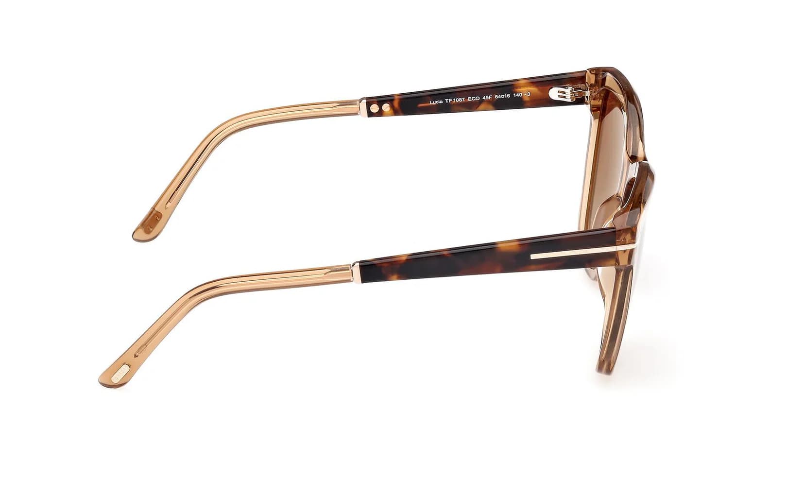 Tom Ford FT1087 45F Sunglasses Shiny Light Brown 54mm Women 3