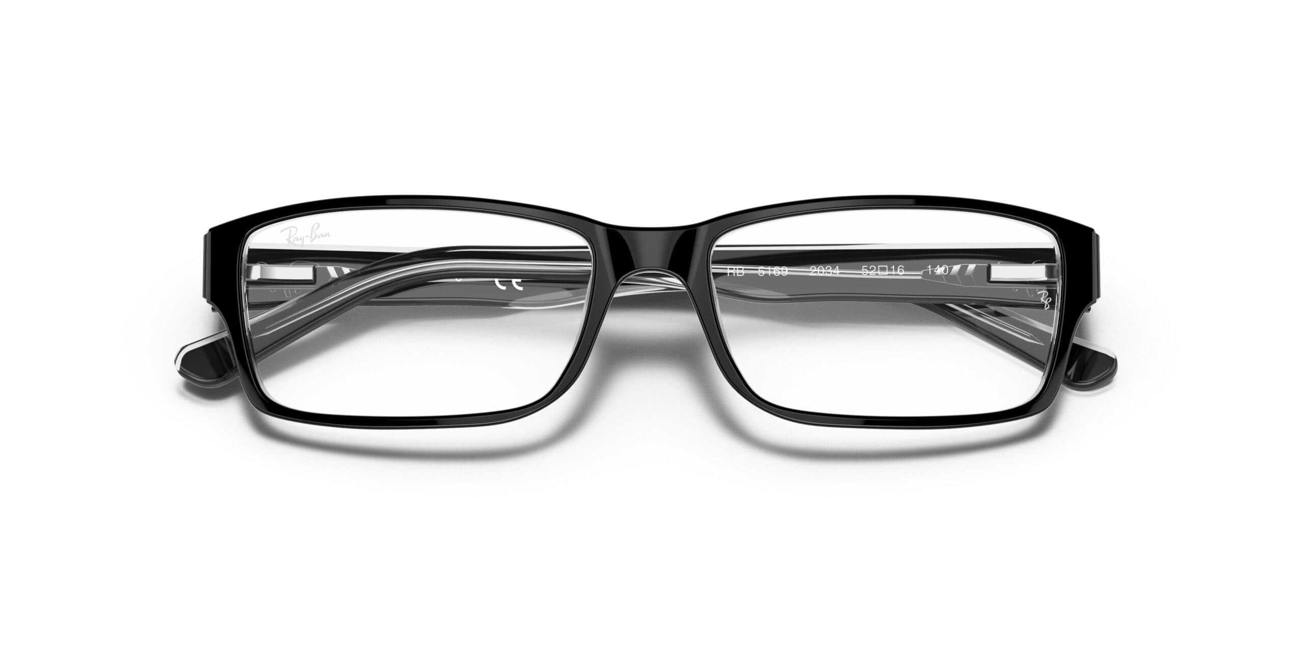 Ray-Ban RB5169 2034 Eyeglasses Black 54mm Unisex 6