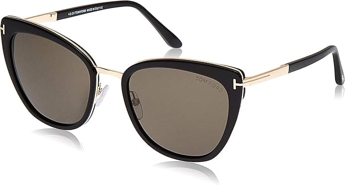 Tom Ford FT0717 01A Sunglasses Shiny Black Rose Gold 57mm Women