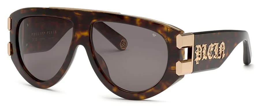 Philipp Plein SPP127V 722 Sunglasses Shiny Havana 60mm Unisex