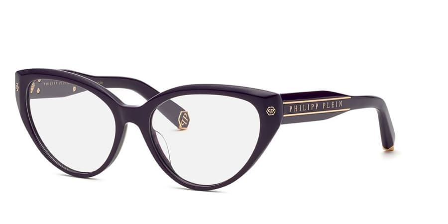 Philipp Plein VPP052M 09NU Eyeglasses Shiny Purple 54mm Women