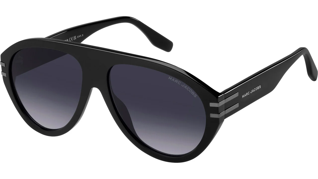 Marc Jacobs MARC747S 0ANS Sunglasses Black Dark Ruthenium 58mm Men