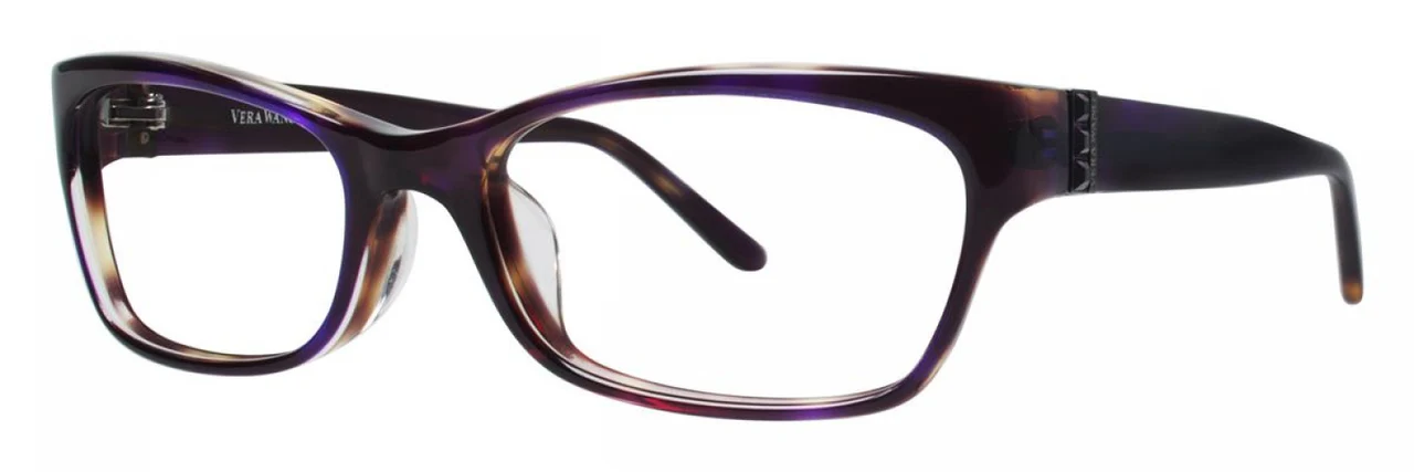 Vera Wang VA05 Eyeglasses Plum Tortoise 51mm Women