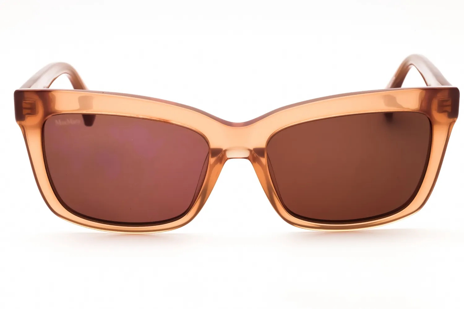 Max Mara MM0010 45E Sunglasses Shiny Light Brown 55mm Women 2