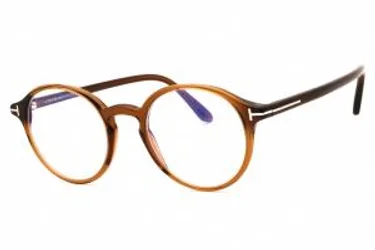 Tom Ford FT5867-B 048 Eyeglasses Shiny Dark Brown 49mm