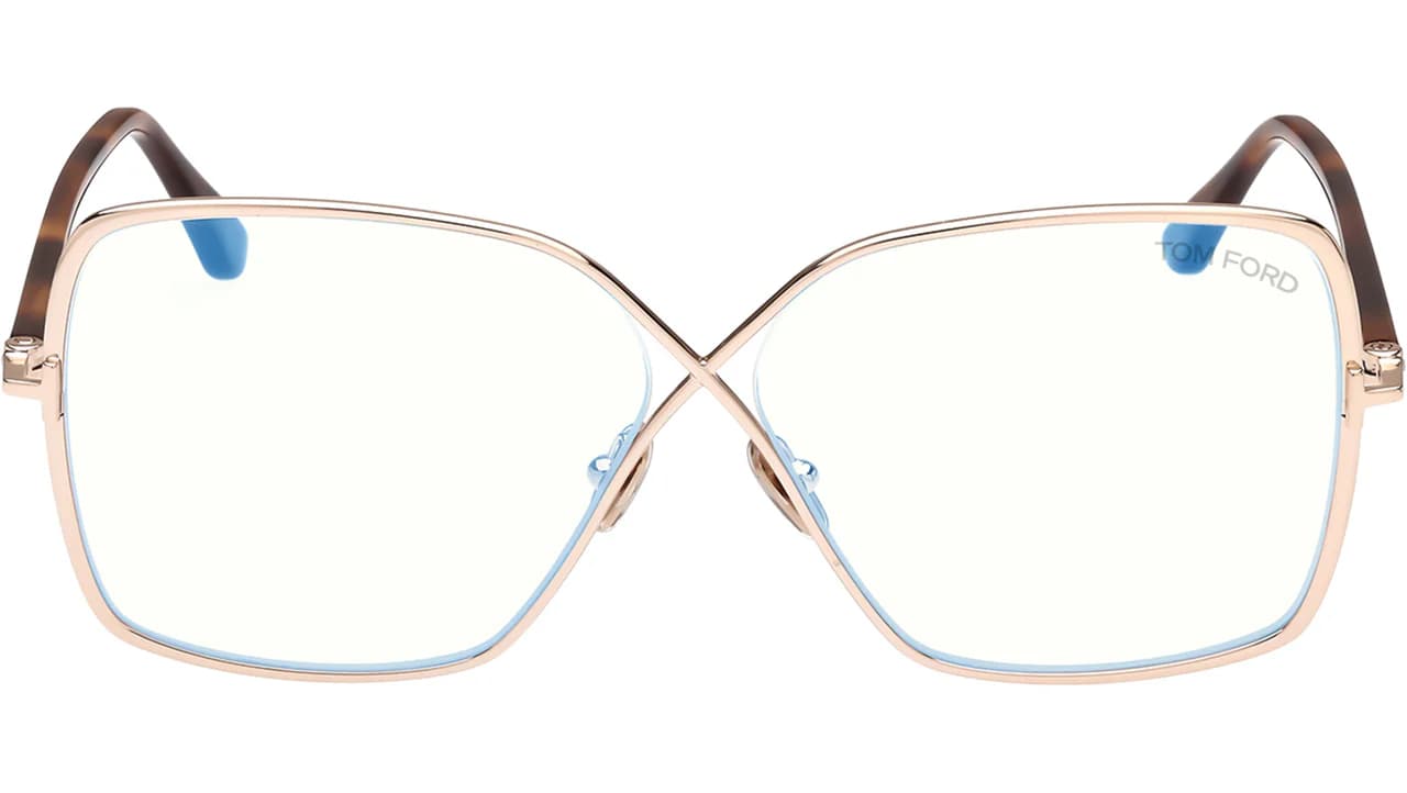 Tom Ford FT5841B 028 Eyeglasses Shiny Rose Gold 59mm Women 2