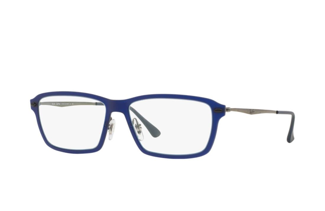 Ray-Ban LightRay RB7038 5451 Eyeglasses Matte Navy Blue 53mm Unisex