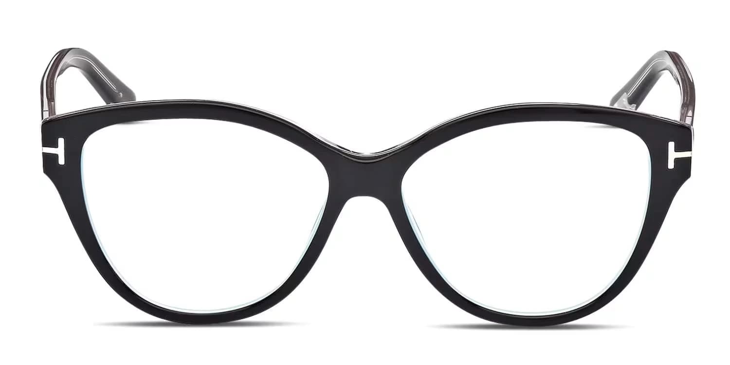 Tom Ford FT5954B 003 Eyeglasses Black 54mm Women 2