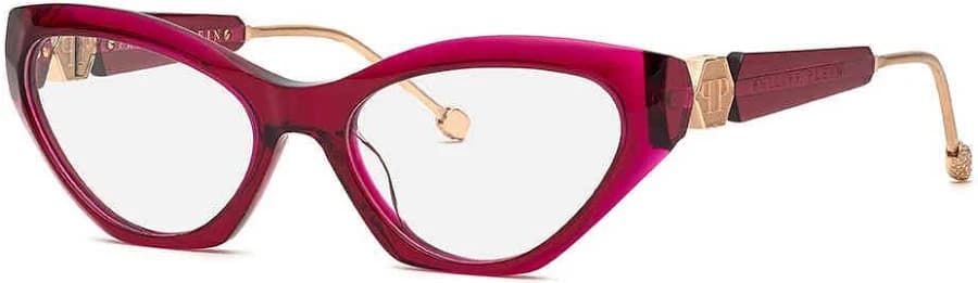 Philipp Plein VPP069S 09WF Eyeglasses Transparent Plum 55mm Women