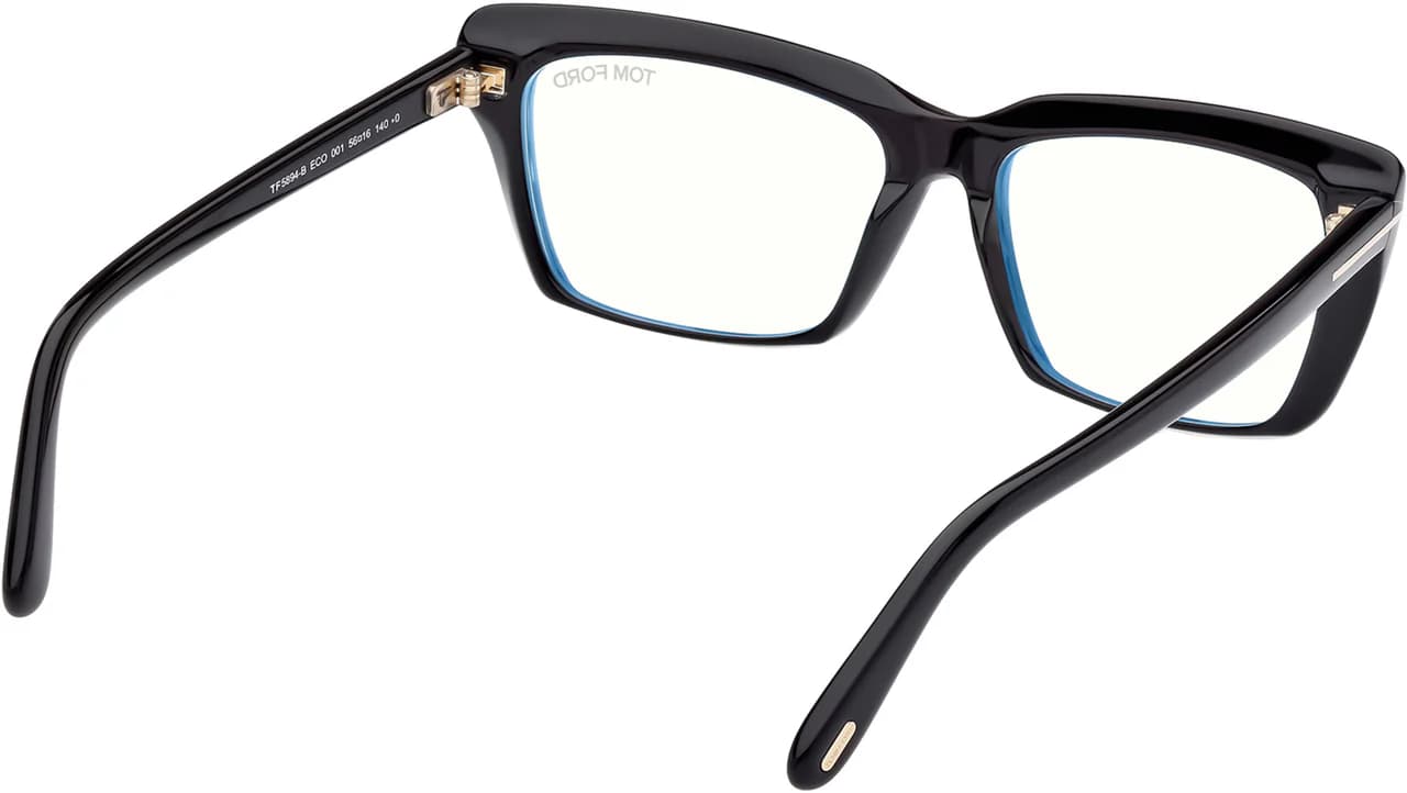 Tom Ford FT5894B 001 Eyeglasses Shiny Black 56mm Women 5