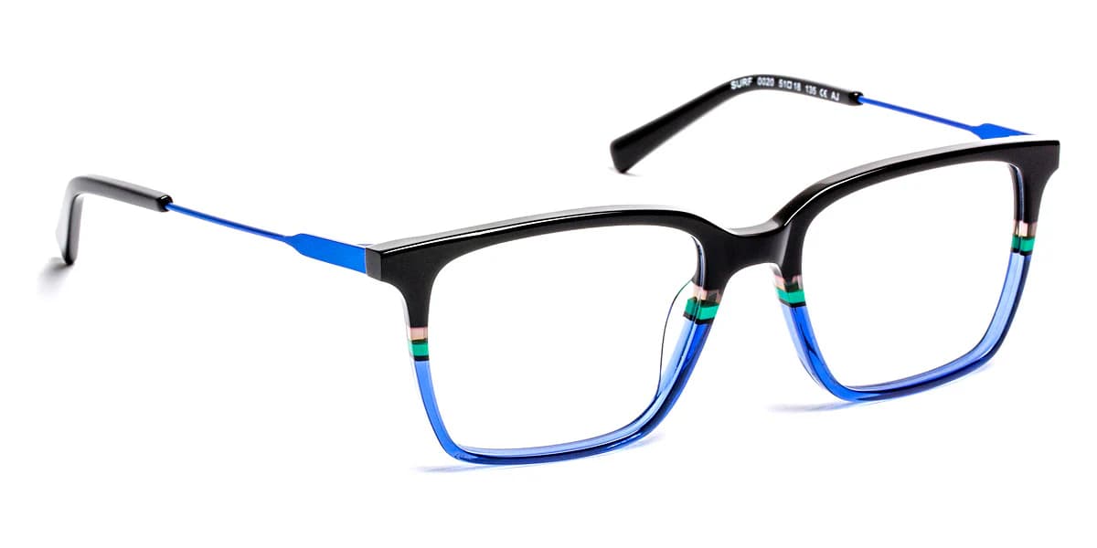 J.F. Rey Petite Surf 0020 Eyeglasses Black Turqoise 51mm Kids
