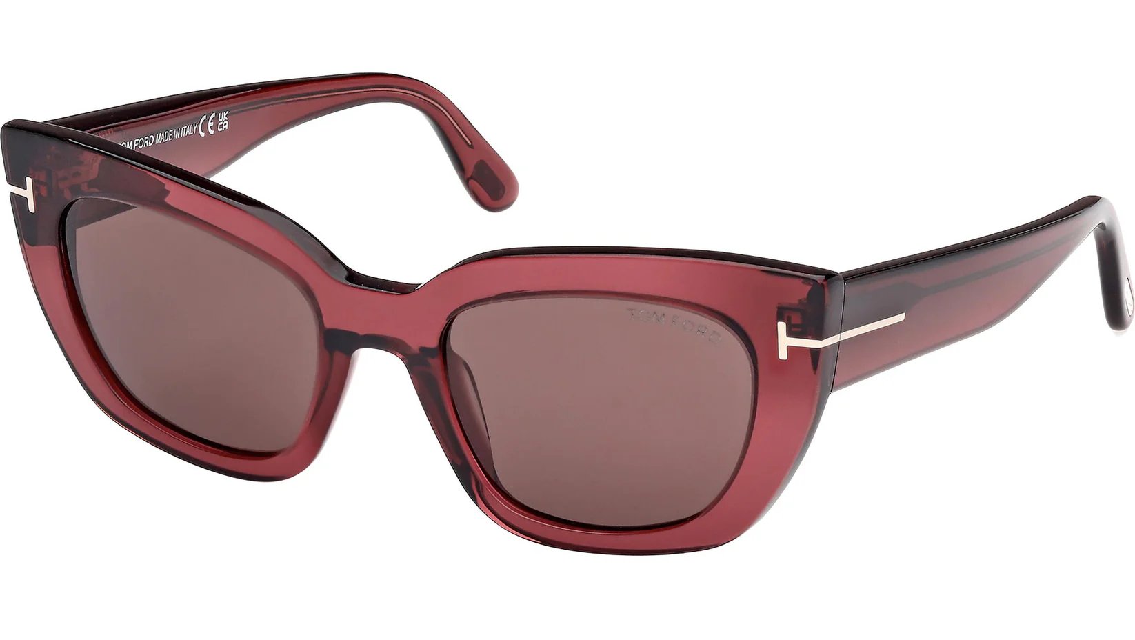 Tom Ford FT1190 69E Sunglasses Shiny Bordeaux 53mm Women
