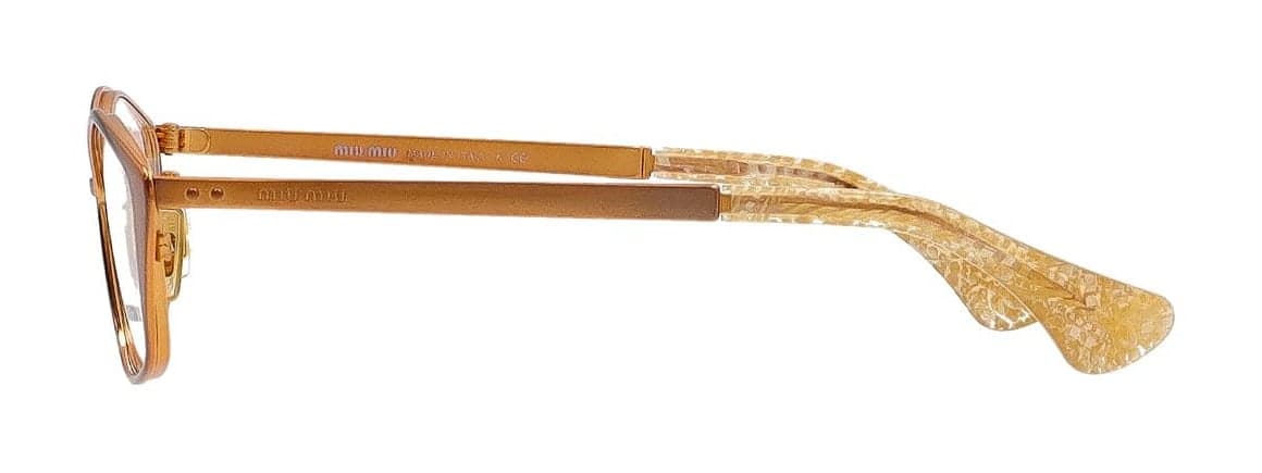 Miu Miu VMU53L LAE-1O1 Eyeglasses Gold Tone 52mm Women 3