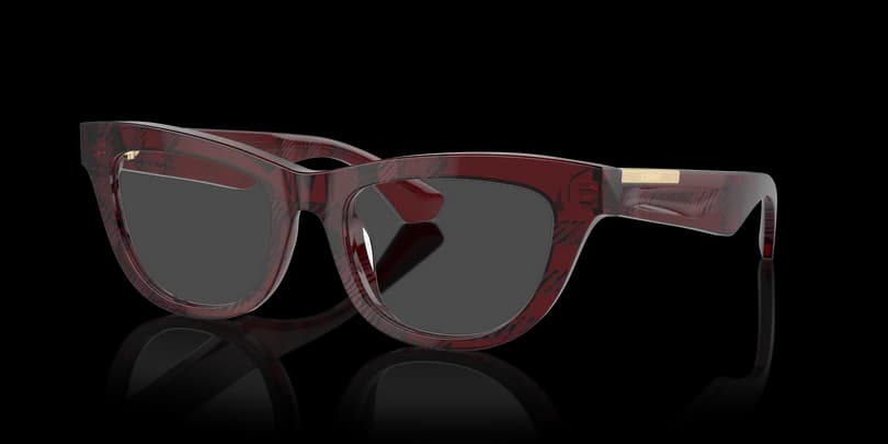 Burberry 0BE2406U 4115 Eyeglasses Transparent Red Checkered 50mm Women