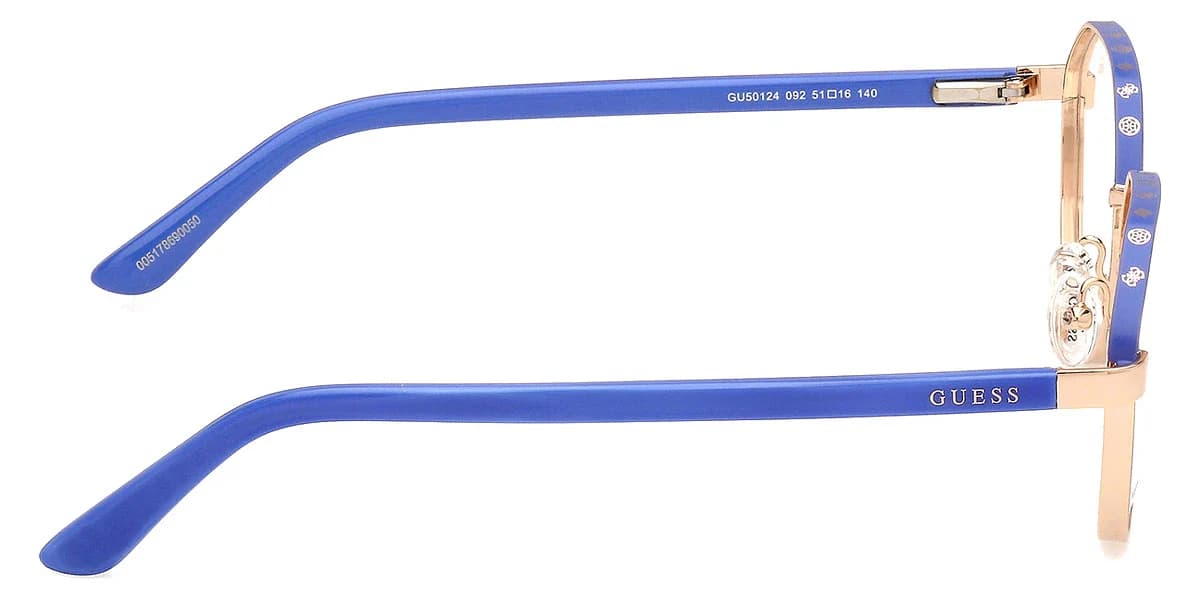 Guess GU50124 092 Eyeglasses Blue 51mm Women 5
