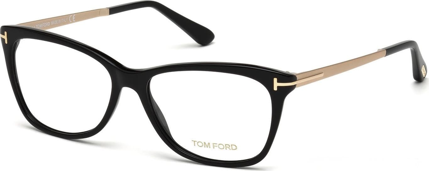 Tom Ford FT5353 001 Eyeglasses Shiny Black 54mm Women