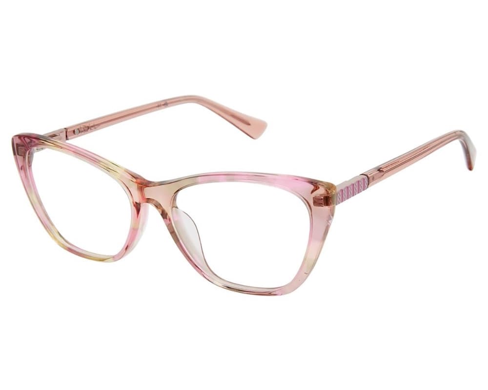 Nicole Miller NMCASSIS 03 Eyeglasses Pink Yellow 52mm Women