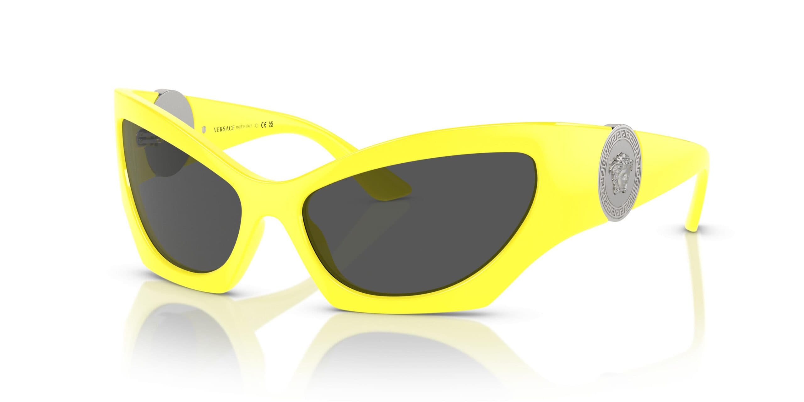 Versace 0VE4450 541887 Sunglasses Neon Yellow 60mm Women