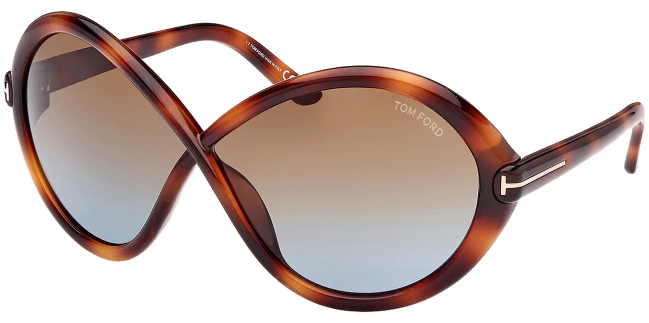 Tom Ford FT1070 53F Sunglasses Blonde Havana 68mm Women