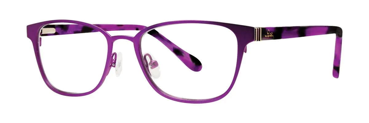 Lilly Pulitzer Imogen Eyeglasses Lavender Cocoa 46mm Kids