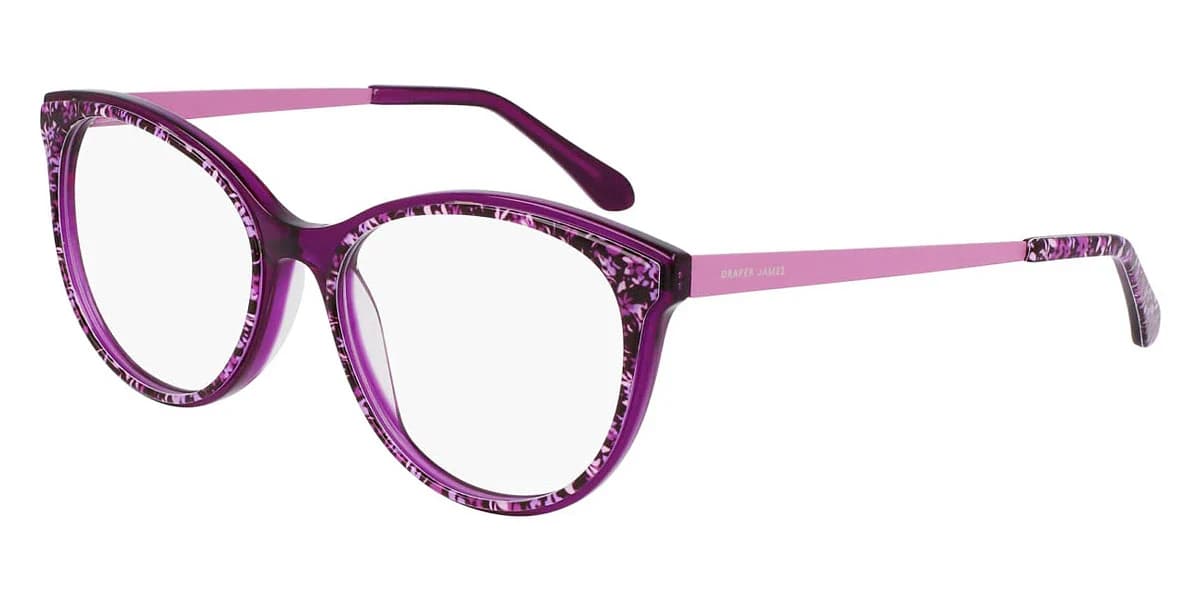 Draper James DJ5046 501 Eyeglasses Plum Floral 54mm Women