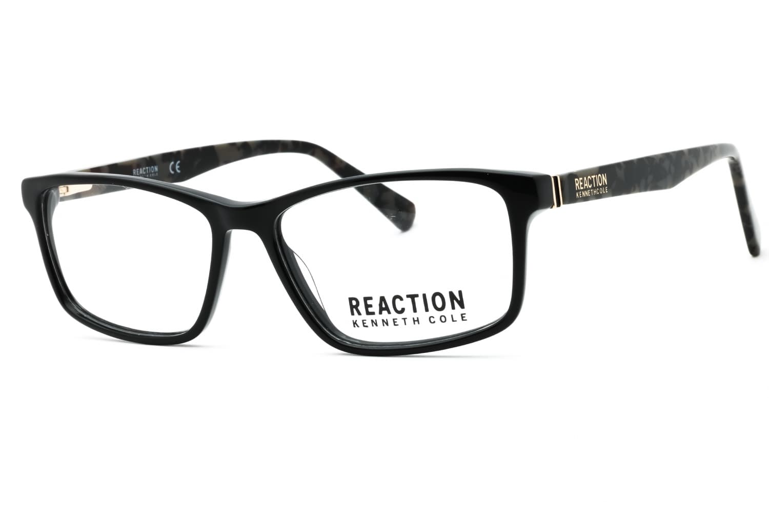 Kenneth Cole Reaction KC0886 001 Eyeglasses Shiny Black 55mm Men