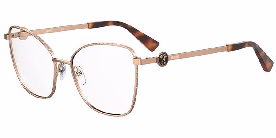 Moschino MOS587 0DDB Eyeglasses Gold Copper 53mm Women