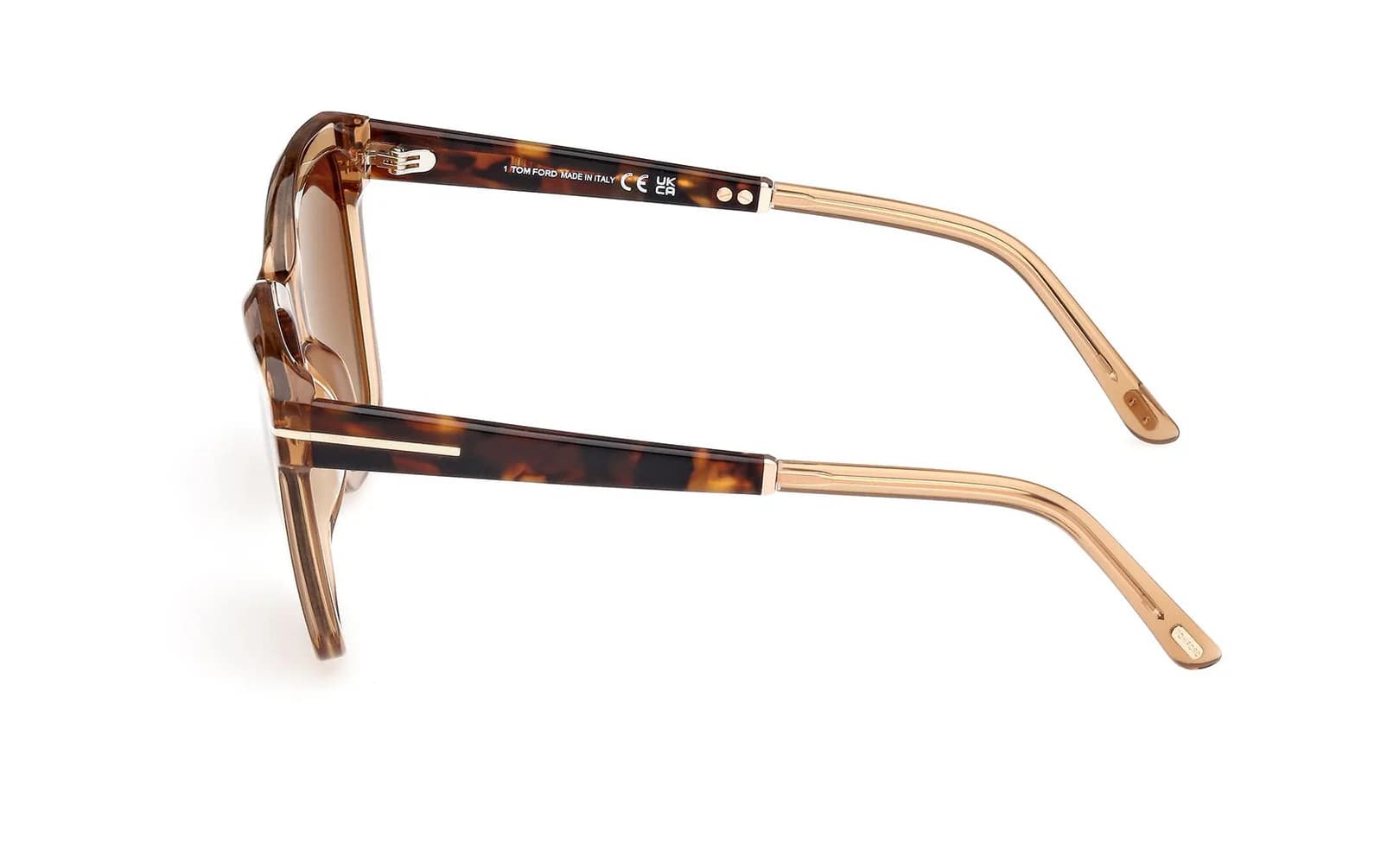 Tom Ford FT1087 45F Sunglasses Shiny Light Brown 54mm Women 5