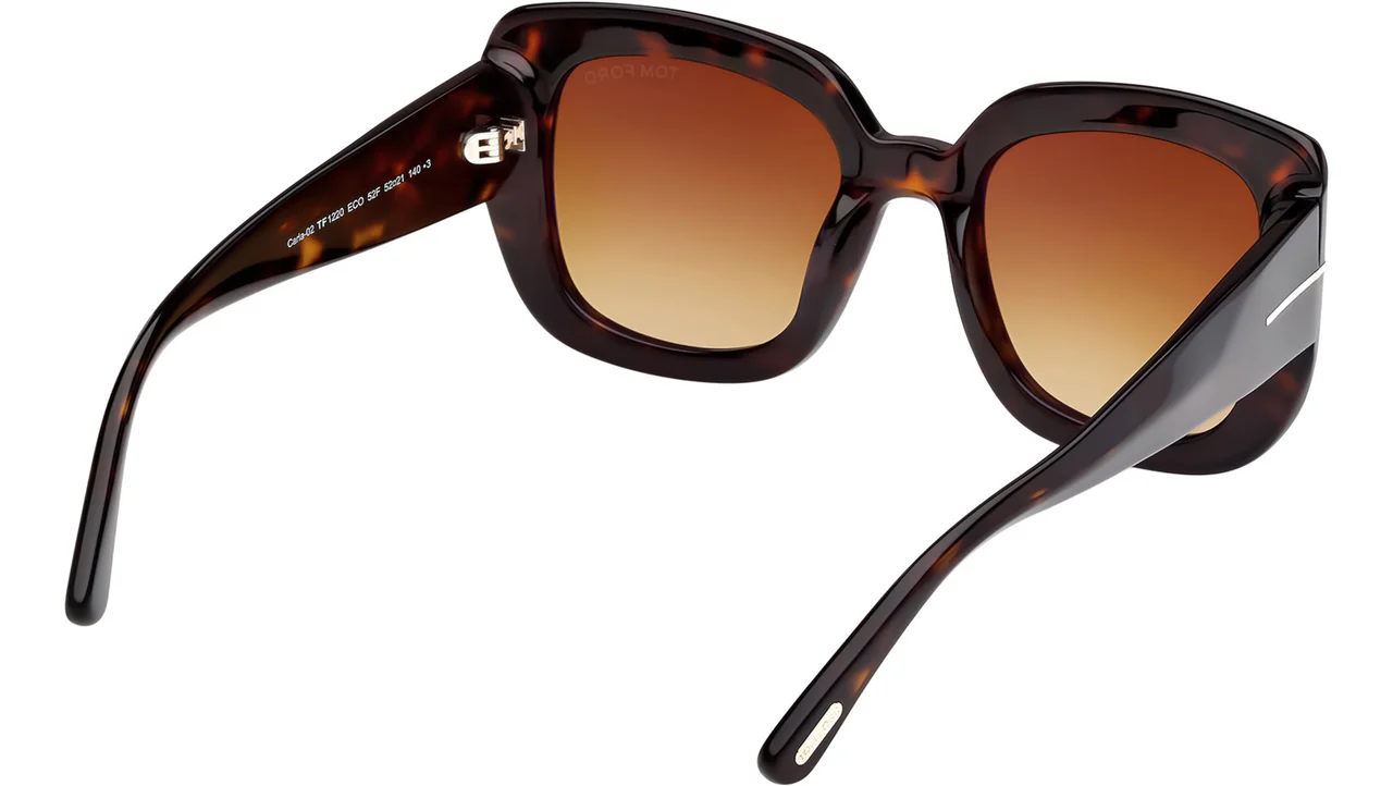 Tom Ford FT1220 52F Sunglasses Dark Havana 52mm Women 5