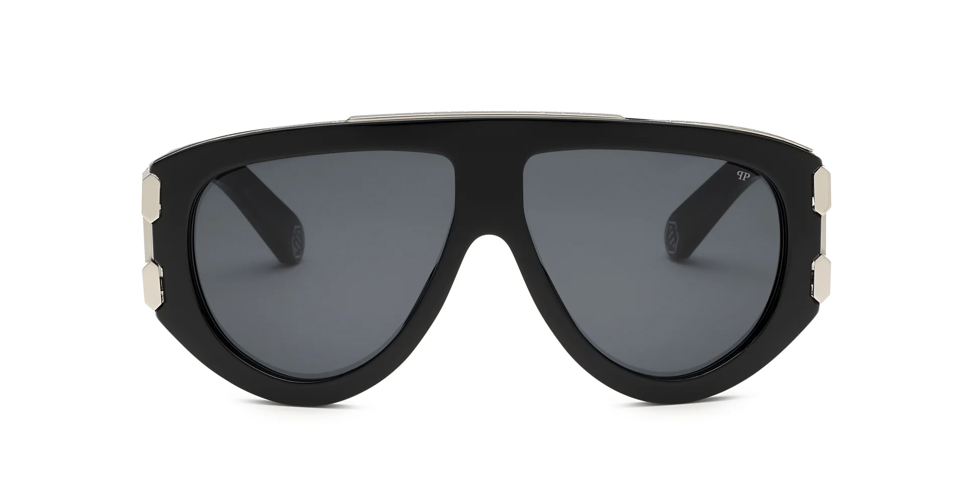 Philipp Plein SPP127M 700G Sunglasses Shiny Black 60mm Unisex 2