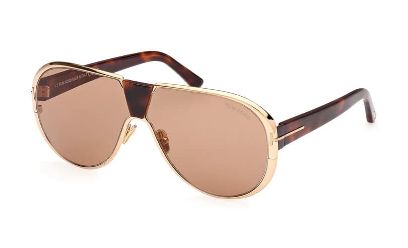 Tom Ford FT1072 30E Sunglasses Gold 64mm Men