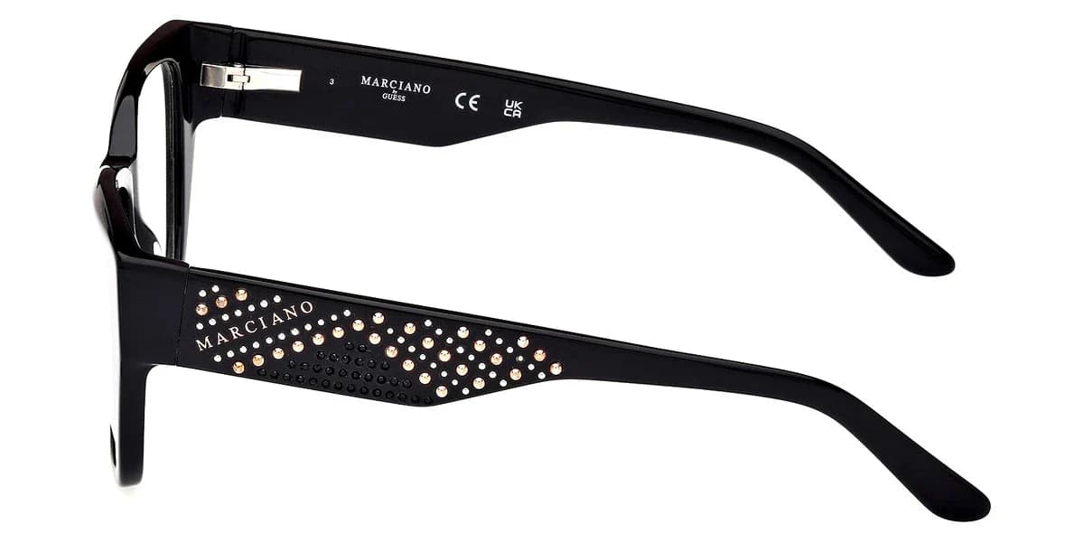 Marciano GM50019 001 Eyeglasses Shiny Black 52mm Women 3