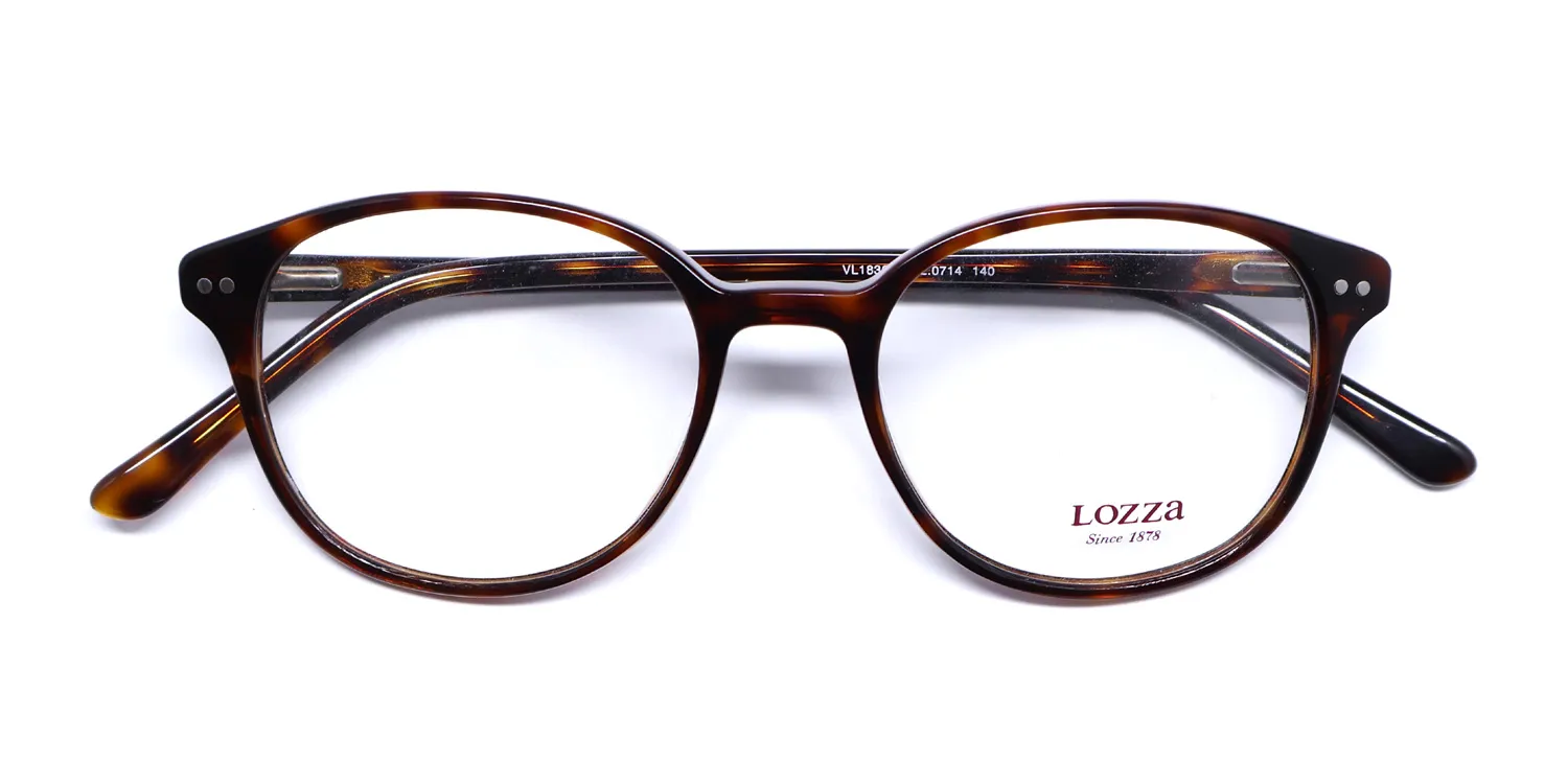 Lozza Vl1836 0714 Eyeglasses Tortoise 48mm Unisex 2
