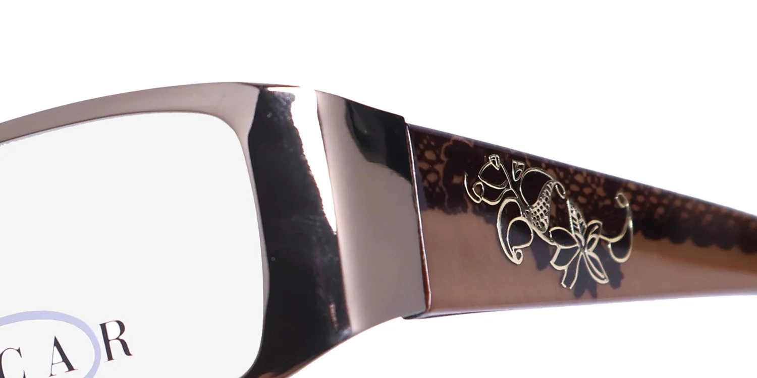 Oscar de la Renta Osl 342 249 Eyeglasses Shiny Cafe 52mm 6
