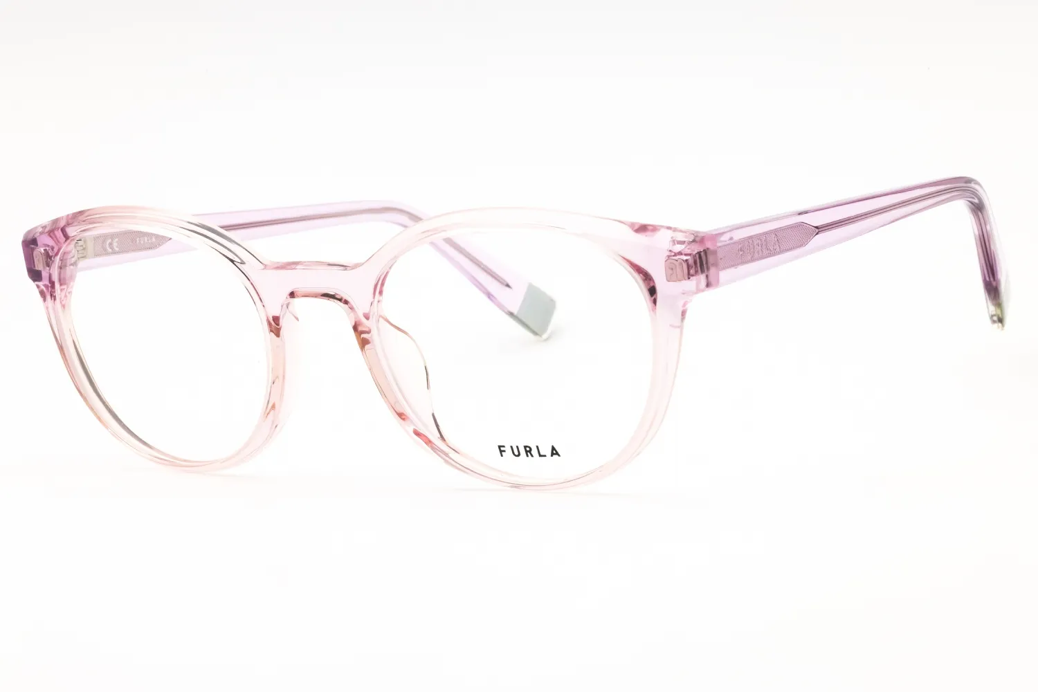 Furla VFU642V 06PF Eyeglasses Shiny Transparent Lilac 50mm Women