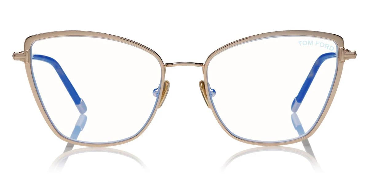 Tom Ford FT5740B 028 Eyeglasses Shiny Rose Gold 54mm Women 2