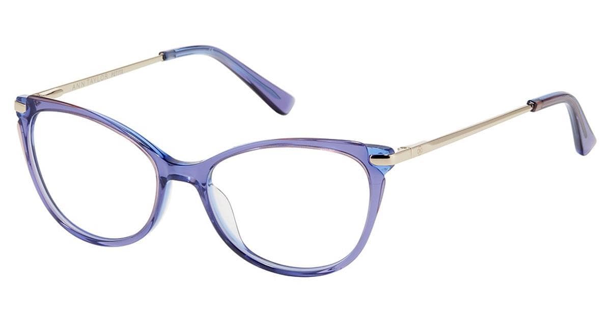 Ann Taylor ATP815 03 Eyeglasses Lilac Gold 49mm Women
