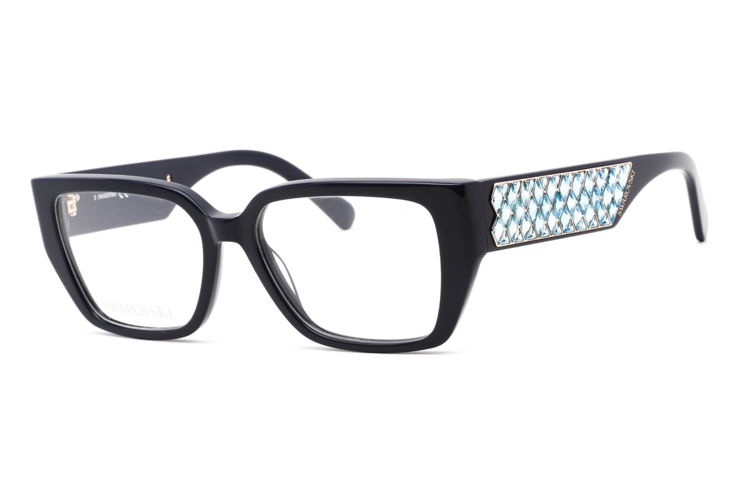 Swarovski SK5446 90 Eyeglasses Shiny Blue 54mm Women