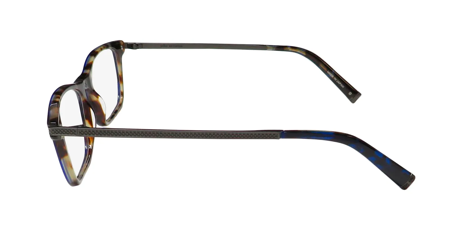 John Varvatos V412 blue/ tortoise Eyeglasses Blue 54mm 4