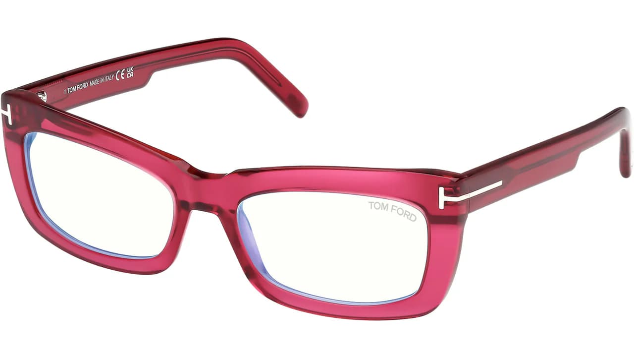 Tom Ford FT5966B 075 Eyeglasses Shiny Fuxia 55mm Women
