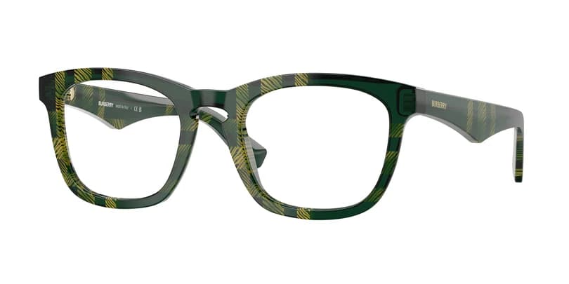 Burberry 0BE2417 4125 Eyeglasses Checkered Green 51mm Men