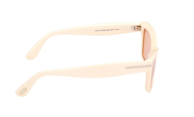 Tom Ford FT1085 25Z Sunglasses Ivory 54mm Women 5