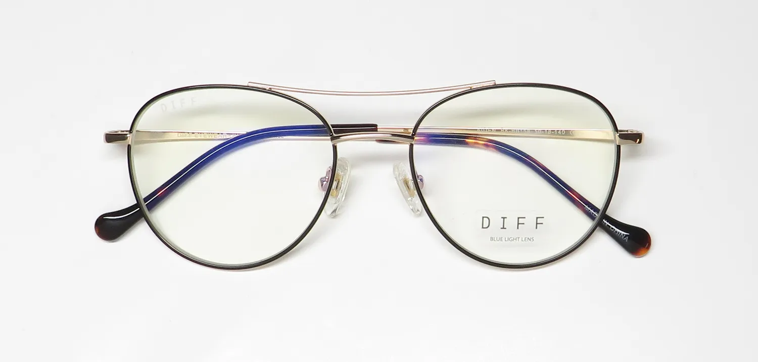 Diff Aiden Blue Light Lens bk Eyeglasses Black 50mm 2