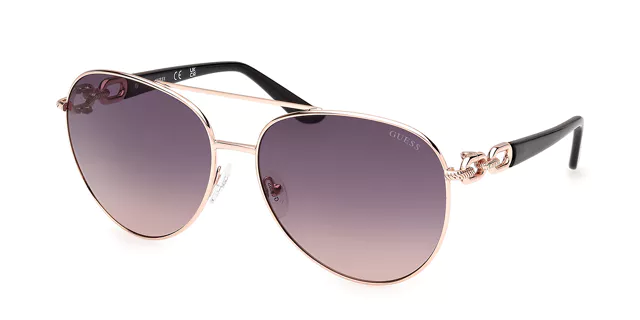 Guess GU00158 28B Sunglasses Shiny Rose Gold 61mm Women