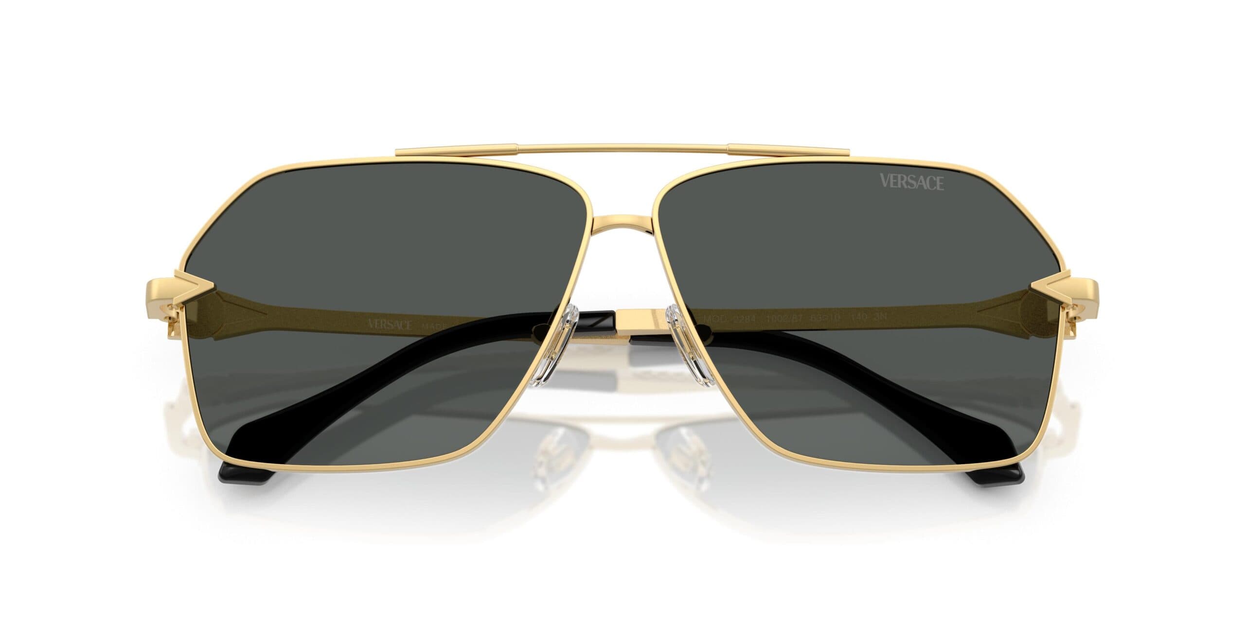 Versace 0VE2284 100287 Sunglasses Gold 61mm Unisex 5