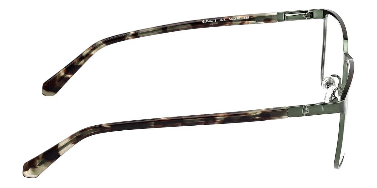 Guess GU50243 097 Eyeglasses Matte Dark Green 58mm Men 5