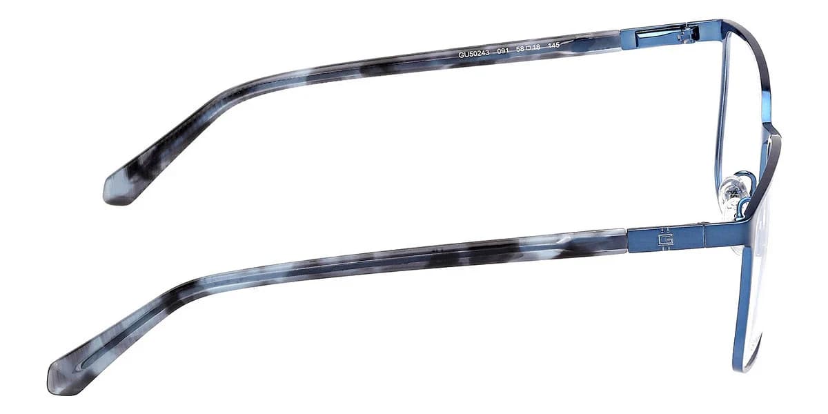 Guess GU50243 091 Eyeglasses Matte Blue 56mm Men 5