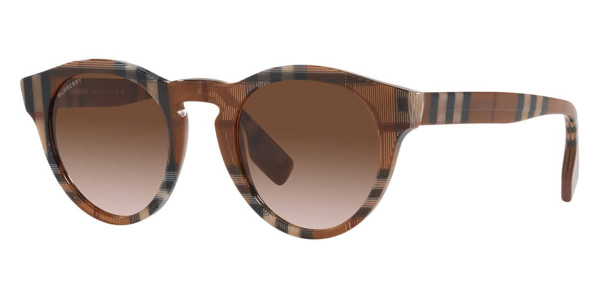 Burberry BE4359F 396713 Sunglasses Checkered Brown 51mm Men